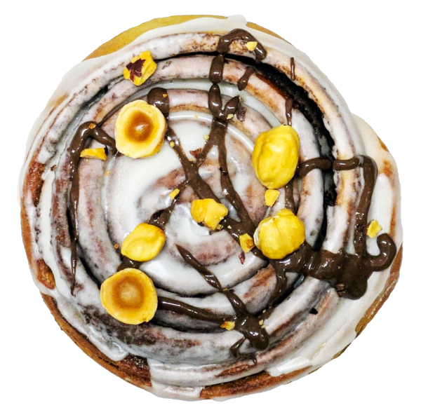 cinnamon roll vegano madrid avellana gianduja