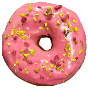 donut vegano madrid frambuesa pistacho